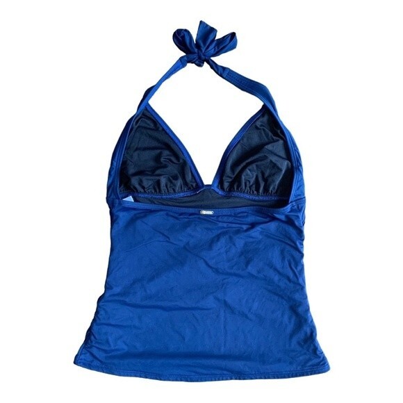 Calvin Klein | Navy Blue Halter Tankini Swim Top L - Picture 2 of 4